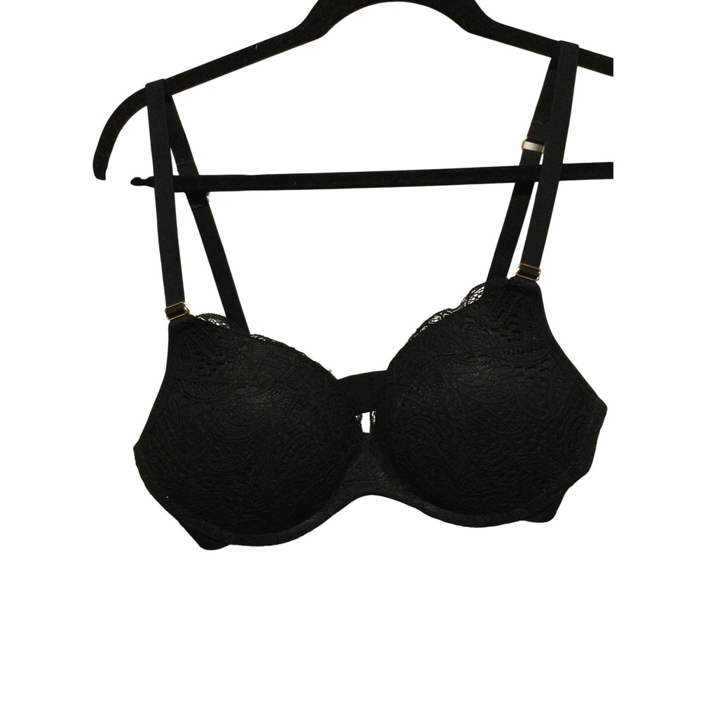 Lively‎  Black  Lace Full  Coverage  Padded Underwire   Bra 34D
